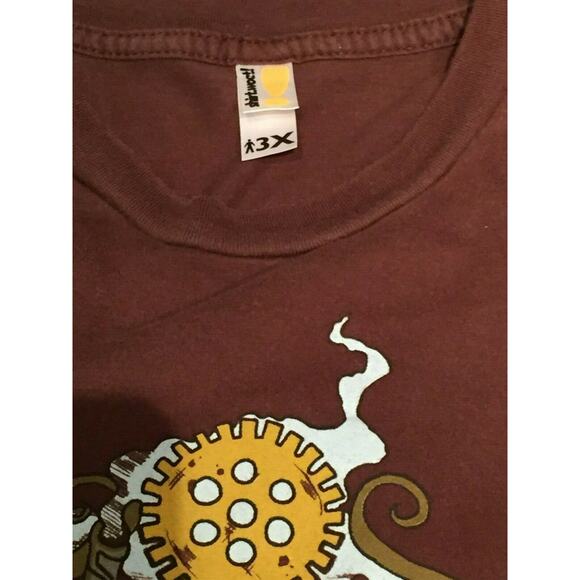 Shirt Woot Humor - Robot Chained to Throne Time Travel Machine Man Sprockets 3XL - Picture 4 of 5